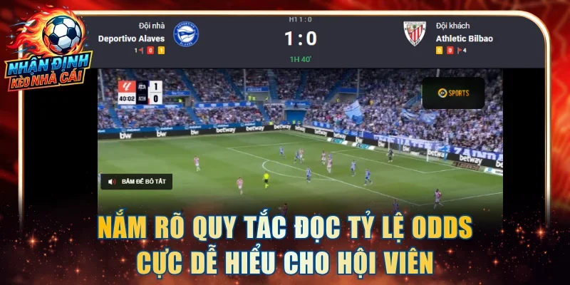 Nắm rõ quy tắc đọc tỷ lệ Odds cực dễ hiểu cho hội viên